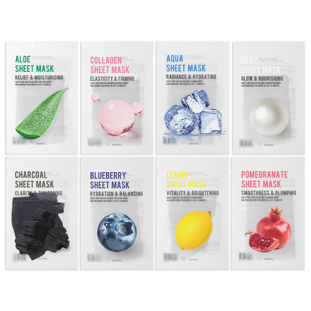 PACK OF 8] EUNYUL Purity Sheet Mask Pack 8 Types Korean Skincare